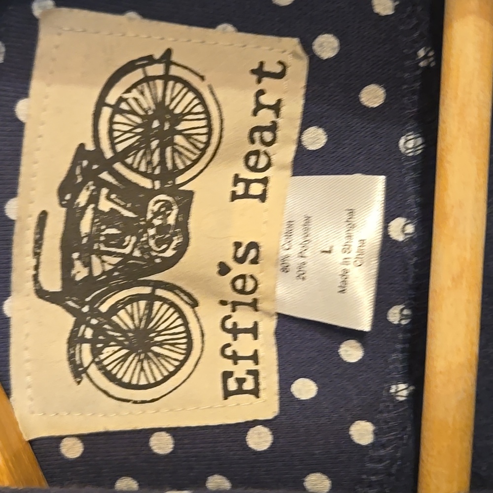 Effie's Heart Navy Polka Dot Trench with Red Lining - Picture 10 of 11